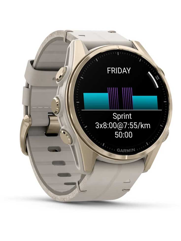 GARMIN GPS Смарт часовник Fenix 8 AMOLED с кожена каишка