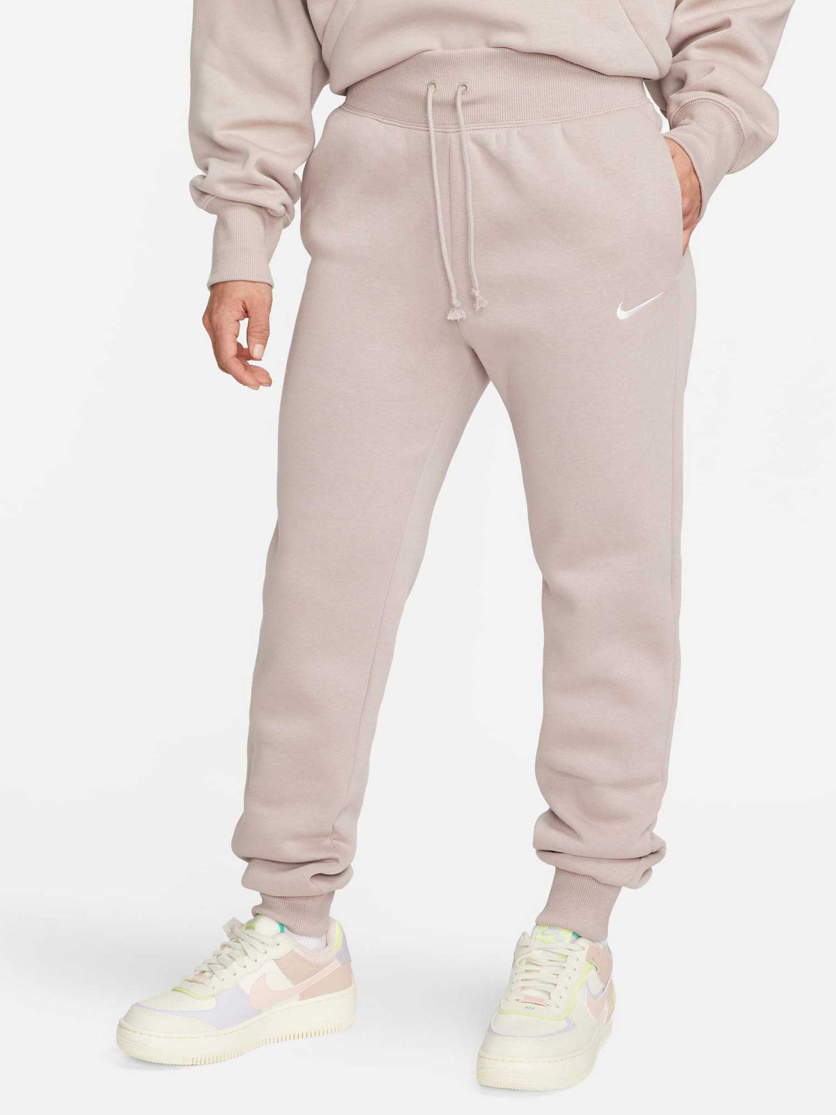 NIKE Спортно долнище W NSW PHNX FLC HR PANT STD