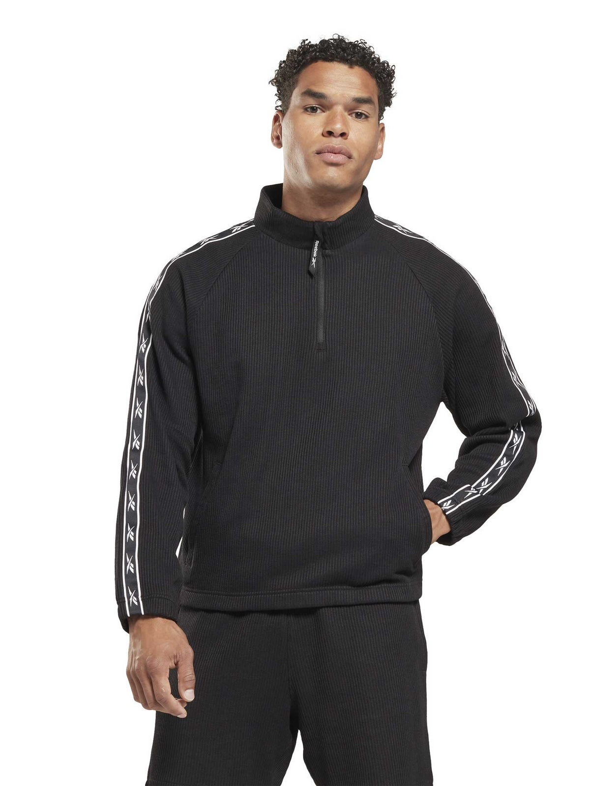 REEBOK Блуза Identity Vector Tape Waffle 1/4 Zip Top