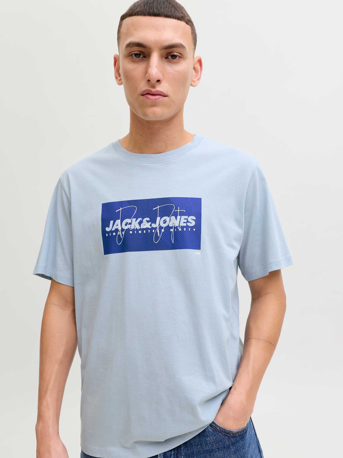 JACK & JONES Тениска JJCOLE PRINT TEE SS CREW NECK