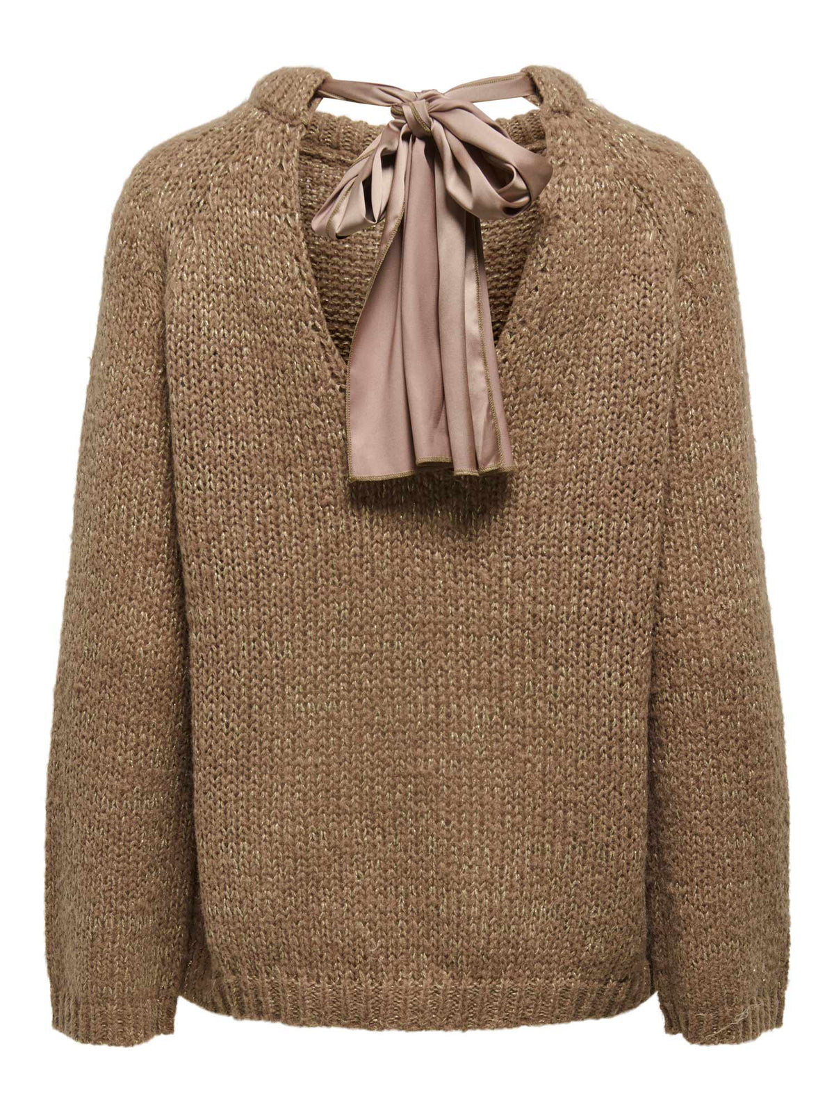 ONLY Пуловер ONLSHINE LS GLITTER O-NECK BOW KNT