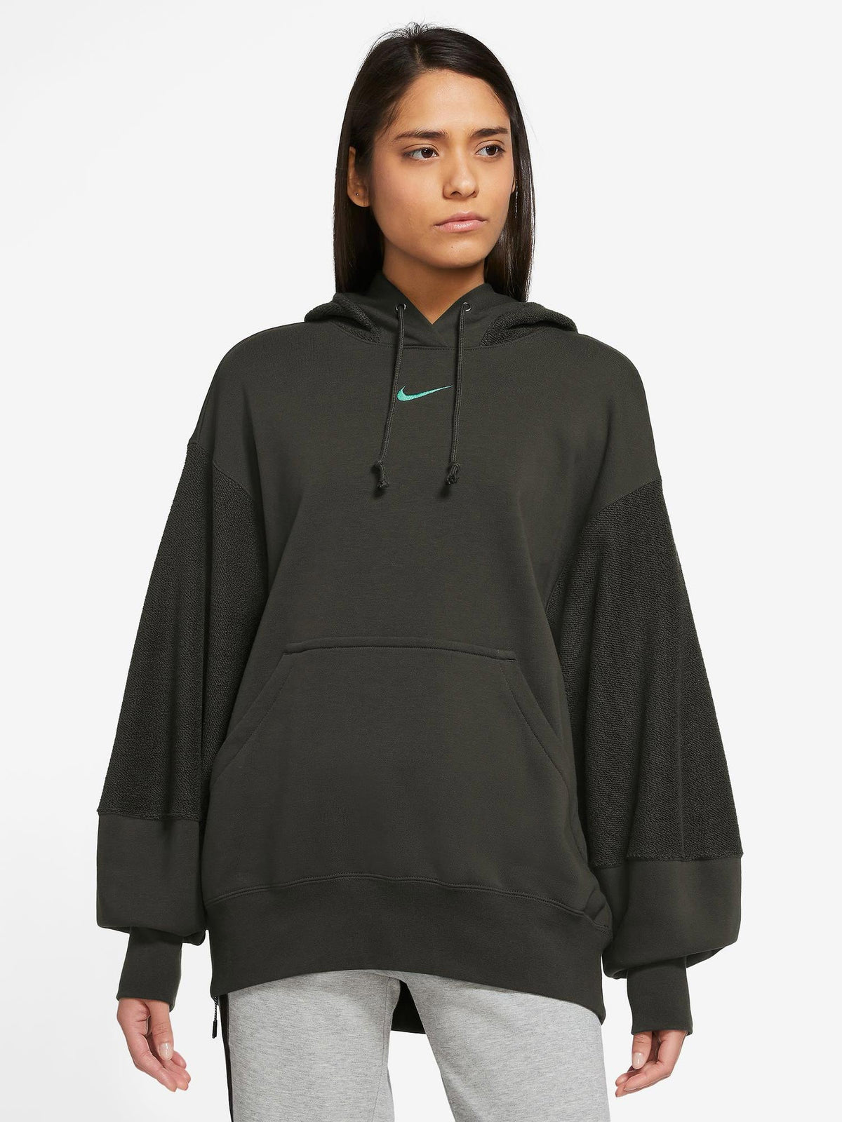 NIKE Суитшърт W EVRDY MOD FLC HDY