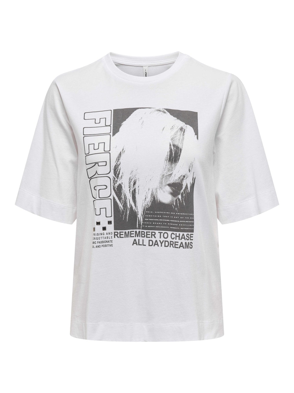 ONLY Тениска ONLELLA S/S STUDS TOP BOX JRS