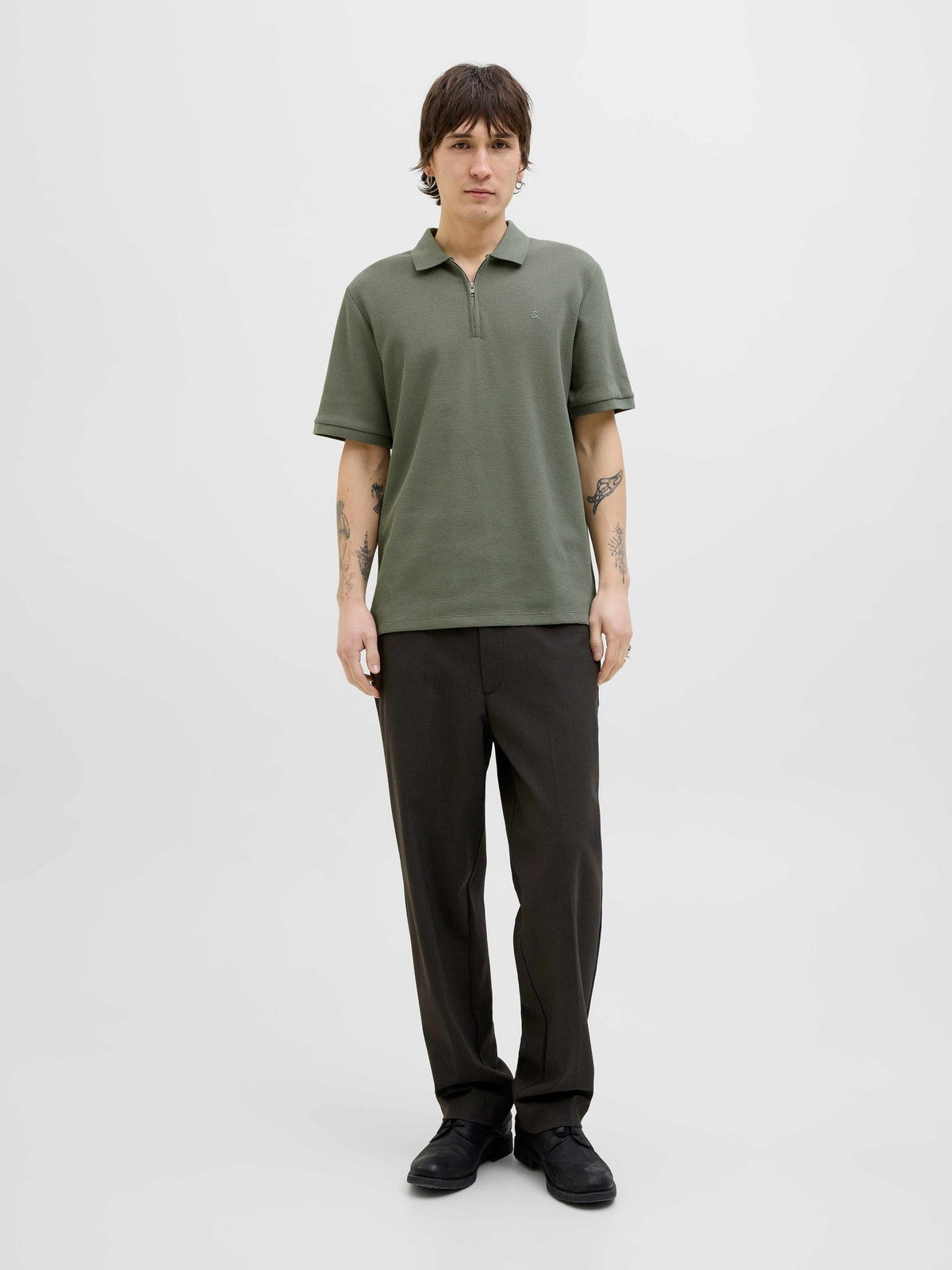 JACK & JONES Тениска JJEAUSTIN ZIP POLO SS NOOS