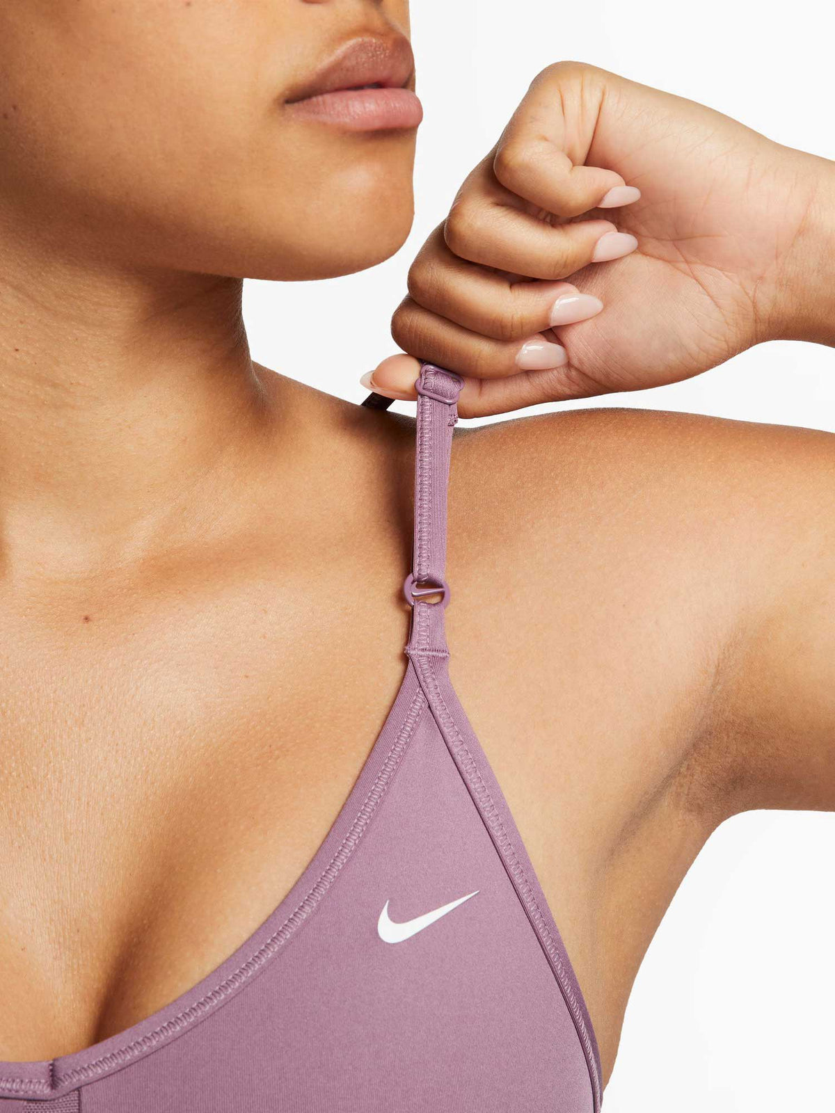 NIKE Спортен сутиен W NK INDY V-NECK BRA