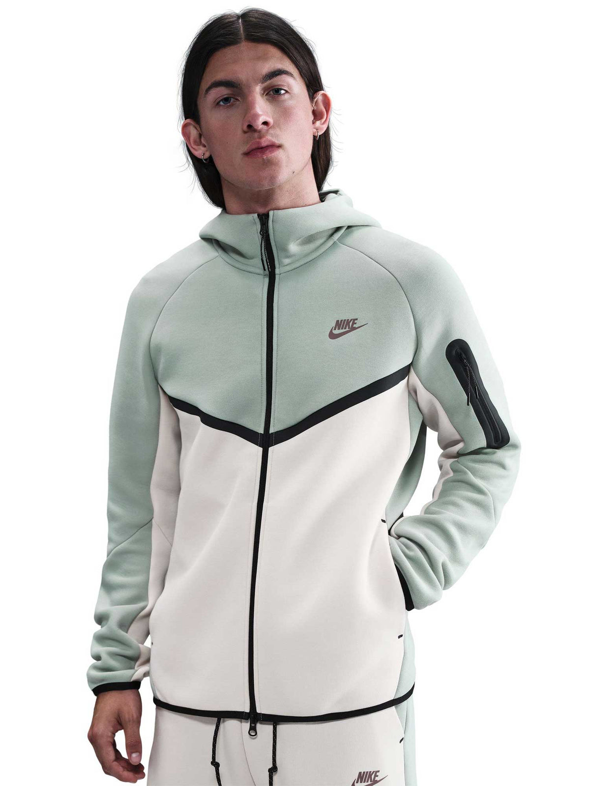 NIKE Суитшърт M NK TCH FLC FZ WR HOODIE