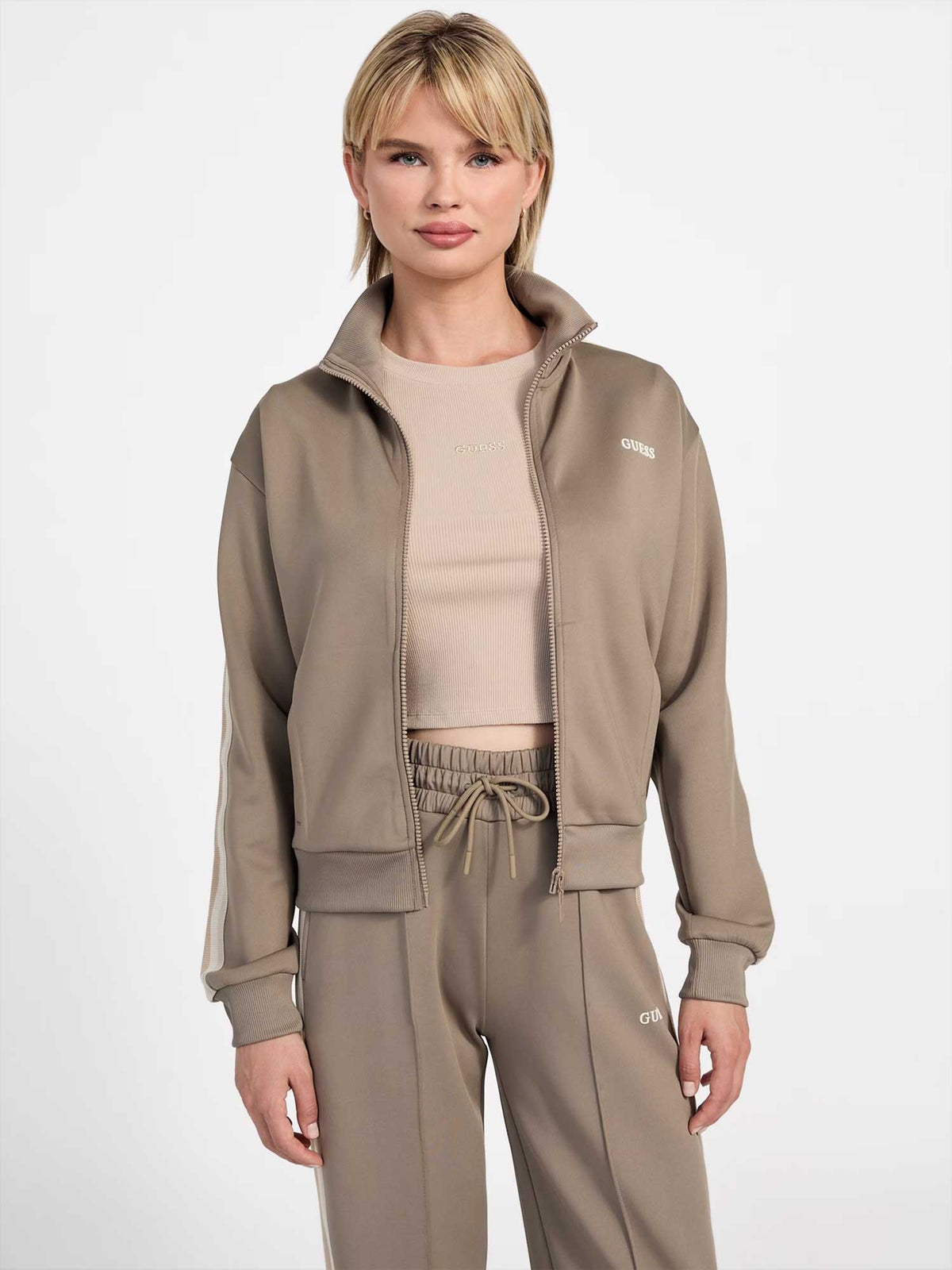 GUESS Спортно горнище YARROW FULL ZIP SWEA