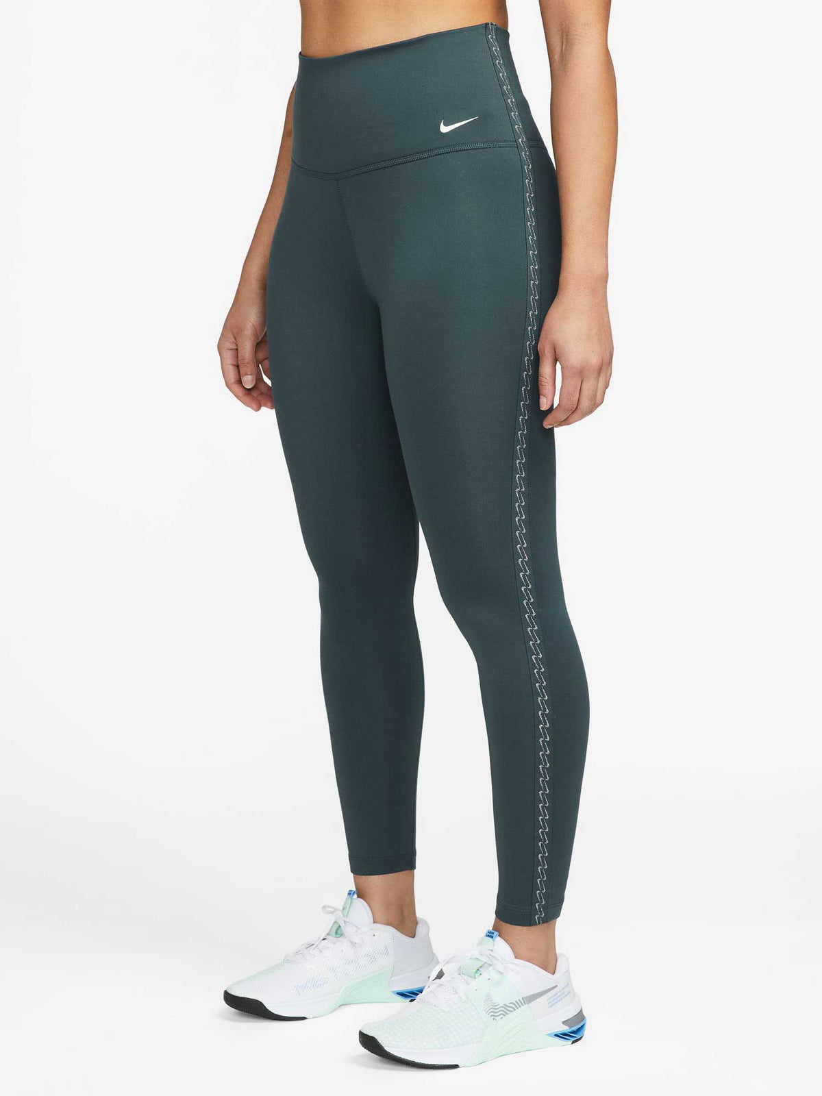 NIKE Клин W NK ONE TF HR 7/8 TIGHT MTLC