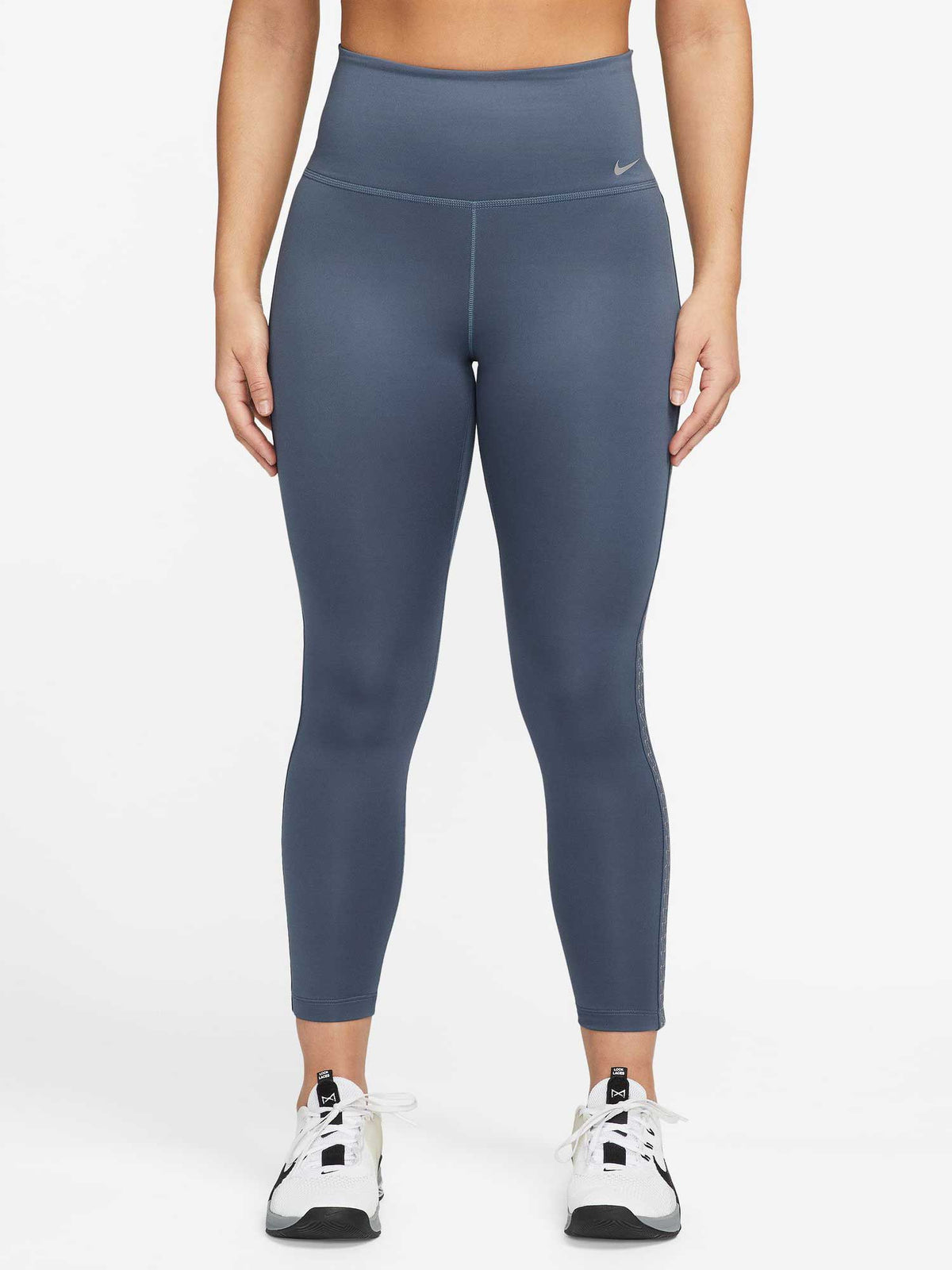 NIKE Клин W NK ONE TF HR 7/8 TIGHT MTLC