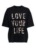 ONLY Тениска ONLRIRI S\/S AOP PRINT TOP BOX JRS