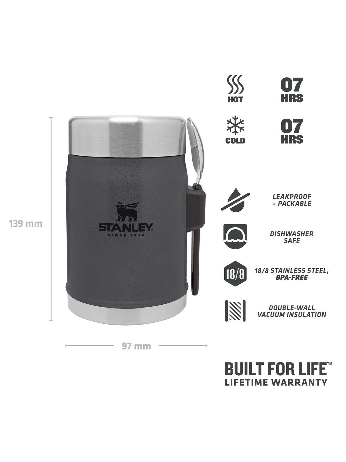 STANLEY Термос за храна + лъжица The Legendary - 0.4L